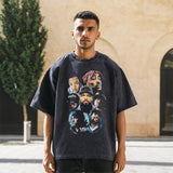 Mens Vintage T Shirt Old Short Sleeve T-Shirt Men