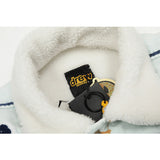 Unisex Denim Jacket Drew Bear Lapel Fleece Fleece Denim Jacket