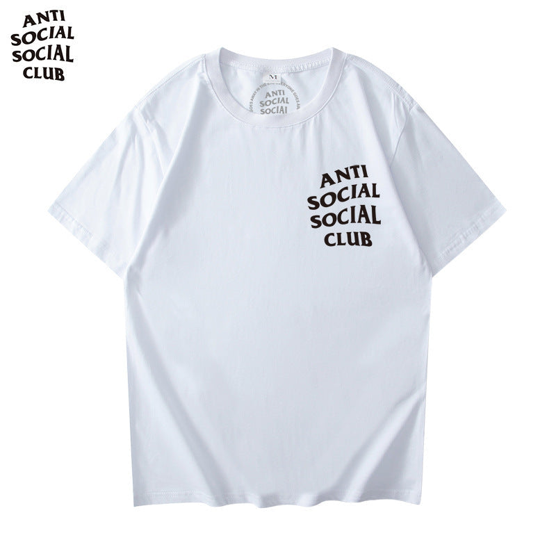 Anti Social Club T Shirt Men's Summer Men's Cotton Short-Sleeved T-shirt