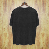 Amiri washed t-shirt all gray letterprinting short sleeves