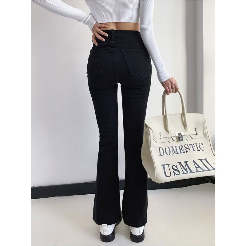 Women Jeans Versatile Stretch Thin Velvet
