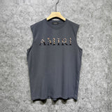 Amiri tank top fur printing