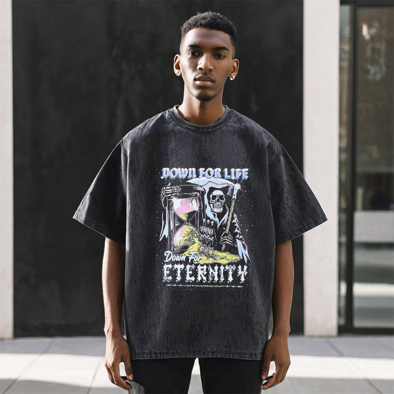 Mens Vintage T Shirt Old Short Sleeve T-Shirt Men