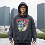 Mens Vintage Hoodie Washed Hooded Sweater Men and Women