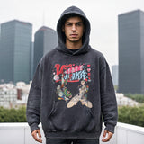 Mens Vintage Hoodie Print Casual Hooded
