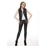 Women Vest PU Leather Vest Cool Handsome