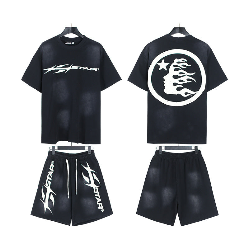 Hellstar T-Shirt And Shorts Two-Piece Set