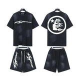 Hellstar T-Shirt And Shorts Two-Piece Set