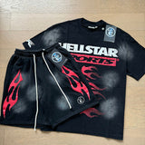 Hellstar T-Shirt And Shorts Two-Piece Set