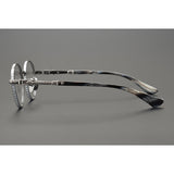 CHH Chrome Hearts Glasses cross engraved vintage round frame glasses pure titanium frame