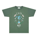 Casablanca T Shirts Fashion Print Street