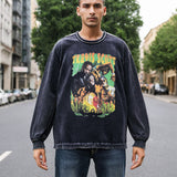 Mens Vintage Long Sleeve Shirt High Street Long Sleeve T-Shirt Men