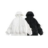 Unisex Coat Winter Hooded Jacket Warm-Keeping Cotton Clothing Boys and Girls Loose