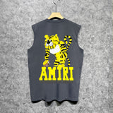 Amiri tank top tiger printing