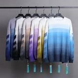 Off Ow Whtie Ombre Mohair Loose Sweater