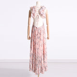 Bohemian Dress Floral Print V-neck Sleeveless Dress Dress