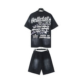 Hellstar T-Shirt And Shorts Two-Piece Set