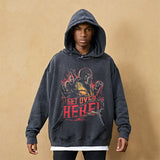 Mens Vintage Hoodie Loose Hooded Sweater Men
