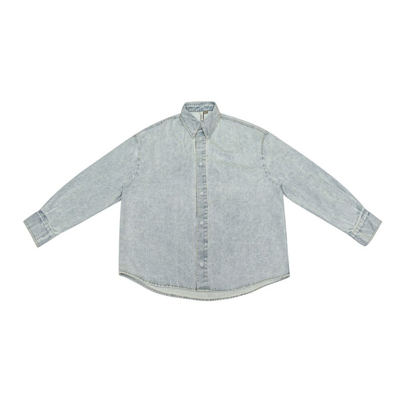 Unisex Shirt Heavy Retro Loose Denim Jacket