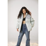 Unisex Coat Versatile Cotton Coat Thick PU Leather