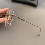 CHH Chrome Hearts Glasses Ultra-light gold silk edge large face myopia glasses frame