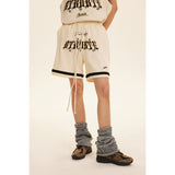 Unisex Shorts University Style Knitted Loose Sports