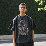 Men's Vintage T Shirt Men's and Women's Hip Hop Short Sleeve tee