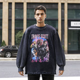 Mens Vintage Long Sleeve Shirt Long Sleeve T-Shirt Men's and Women's Hip Hop