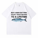 Buy A Man Eat Fish He Day Teach Fish Man To A Lifetime Funny