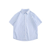 Unisex Shirt Cityboy Blue Striped Shirt Loose