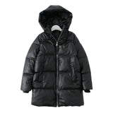 Women Cotton Coat Warm-Keeping and Cold-Proof PU Leather Jacket