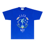 Casablanca T Shirts Fashion Print Street