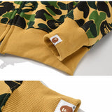 Bathing Ape Hoodie Joint S24 Falcon Full Zip Camouflage Loose Hooded Sweater