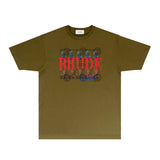 Rhude T Shirts Printed Trendy Pure Cotton