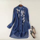 Women Dresses Denim Shirt Dress