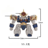 Jewelry Dragon Warrior Pendant Necklace Copper Micro-Inlaid Zirconia Hip Hop Necklace Armament Spectrum Far East