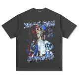 YOUNGTHUG blue label T-shirt