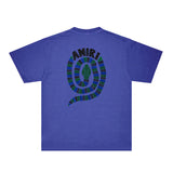 Amiri Washed Distressed T Shirt Printed Trendy Pure Cotton