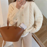 Women Knitted Cardigan Loose Retro Sweater