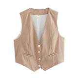 Women Vest Casual Slim Fit Vest Jacket