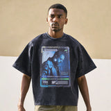 Mens Vintage T Shirt Summer Short Sleeve T-Shirt Men