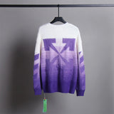 Off Ow Whtie Ombre Mohair Loose Sweater