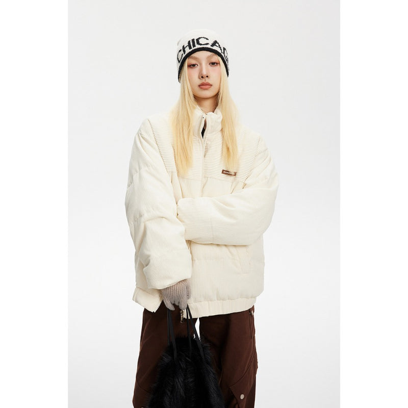 Unisex Coat Couple Loose Corduroy Coat