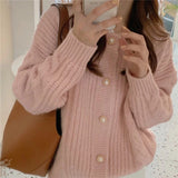 Women Knitted Cardigan Loose Retro Sweater