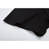 Fog Essentials T Shirts Autumn and Winter FOG Double Line Flocking Letter Crew Neck Short Sleeves