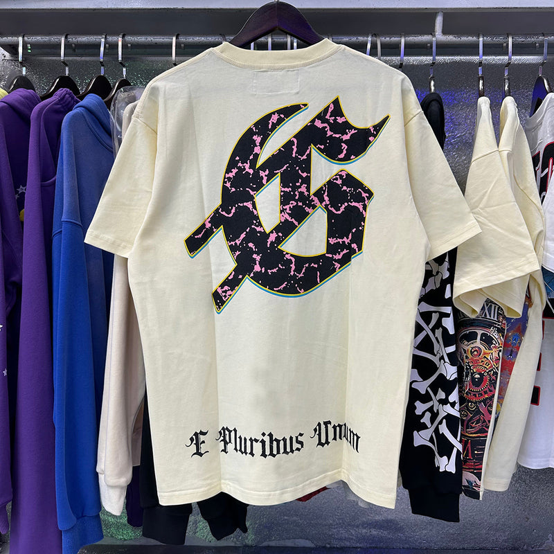 Godspeed T Shirts Guitar Skull Denim Print Casual Crew Neck Short Sleeve Men and Women