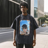 Mens Vintage T Shirt Old Loose Half Sleeve T-Shirt For Men And Women