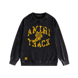 Amiri Distressed Sweatshirt Printed Trendy Pure Cotton