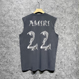 Amiri tank top digital vine printing