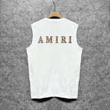 Amiri tank top tiger stripe spider print